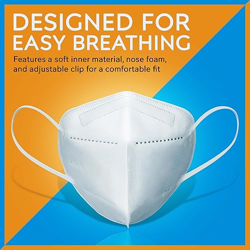 Miniatura 2 de KN95 - Mascarillas desechables KN95 para adultos, color blanco (10 unidades (paquete de 1)