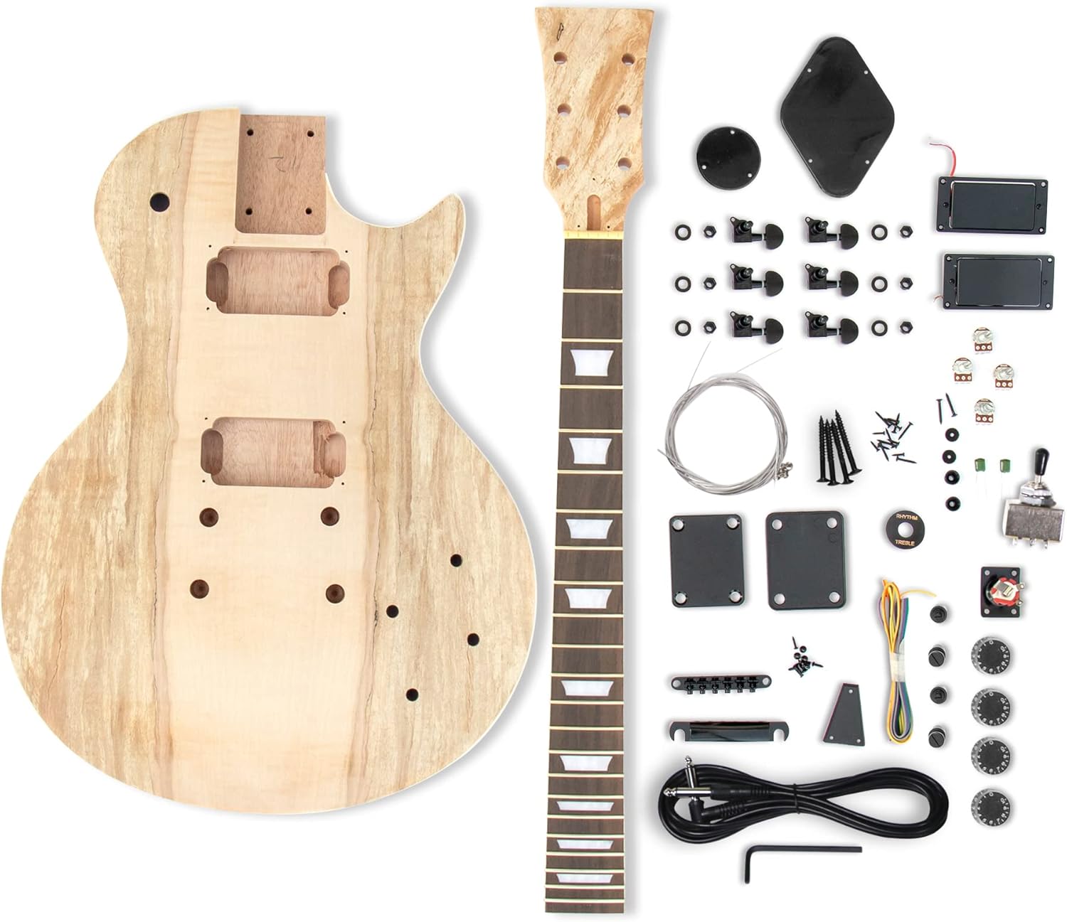 The FretWire Singlecut Spalted Maple Bolt On Neck DIY