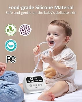 HEYVALUE Nasal Aspirator for Baby, Hospital Grade 9 Levels Suction, White