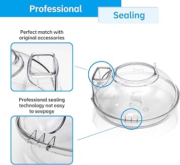 BGD 2 1/2 Quart Water Pan (Basin) Compatible with Models Compatible with Rainbow Vacuum Cleaner E2 e SeriesTM Type 12 (Black, Silver, e2 Gold Series) E Serie Vacuum Cleaning System | Leak-Proof Sealing Edge, Thickened Crack-Resistant Plastic, Fits Black Silver Gold Models, Smooth Surface Easy Clean