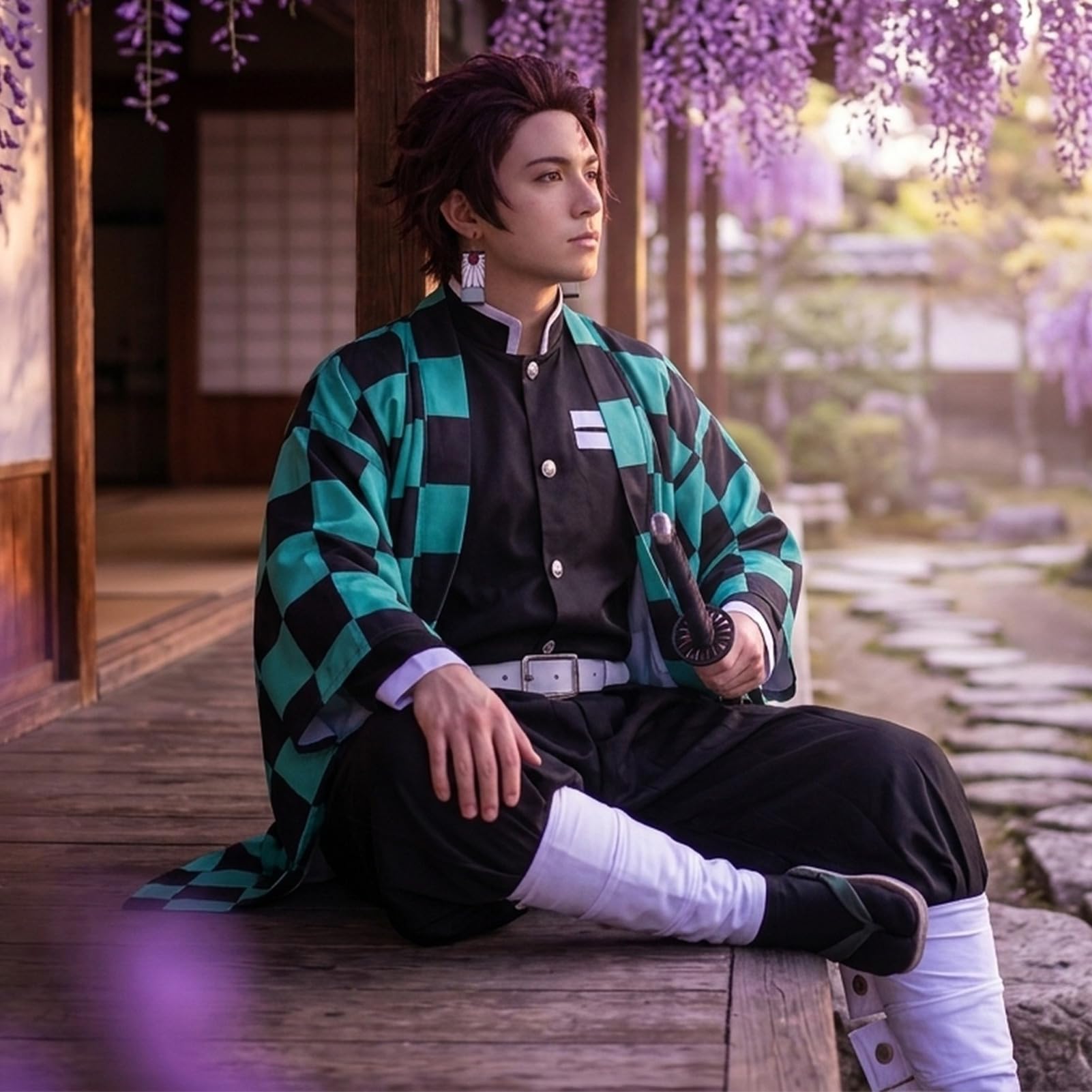 Nezuko Costume de cosplay pour enfant Demon Slayer Nezuko Kimono Cosplay Halloween Costume Anime Manteau Costume Adulte
