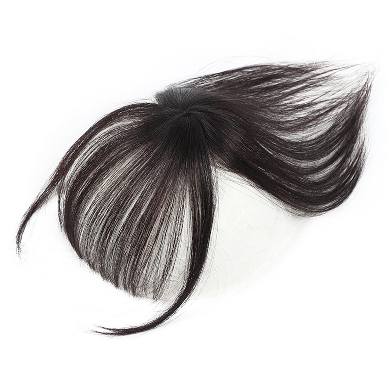 Pinza para el pelo con flequillo Flequillo de cabello humano Flequillo con pieza superior Clip en adorno sin costuras y extensión de flecos Flequillo natural 3D Clip en flequillo Piezas de cabello bra