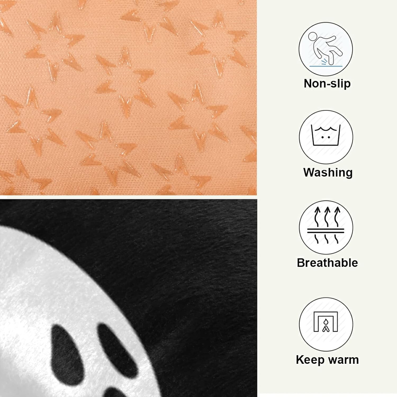 Halloween Spooky Ghosts Dog Bed Medium Pet Bed Mat Non Slip Cat Beds Pad Mats Soft Dogs Bed Pillows Pets Blanket Cushion