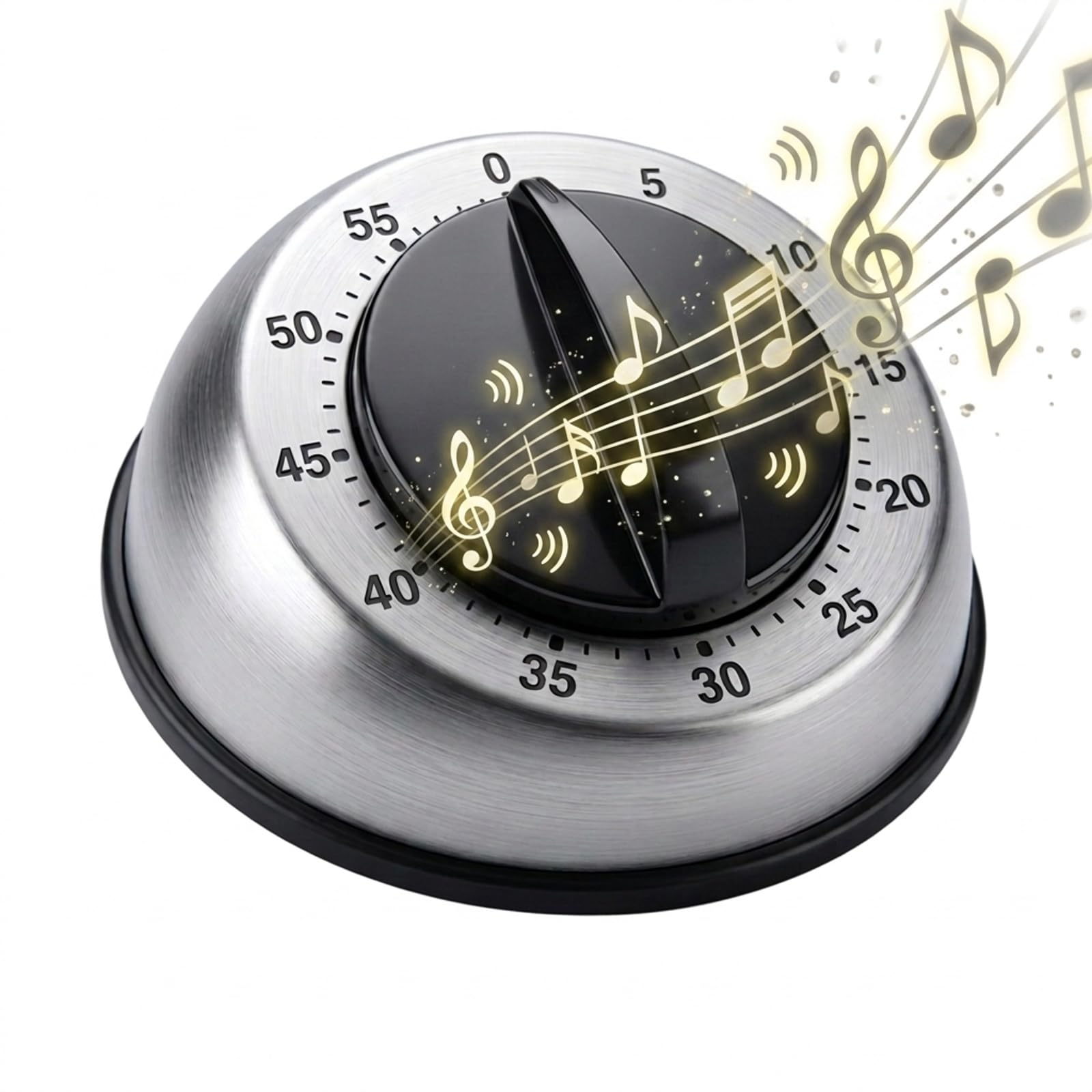 Loud Kitchen Timer for Cooking,No Batteries Required,Stainless Steel
