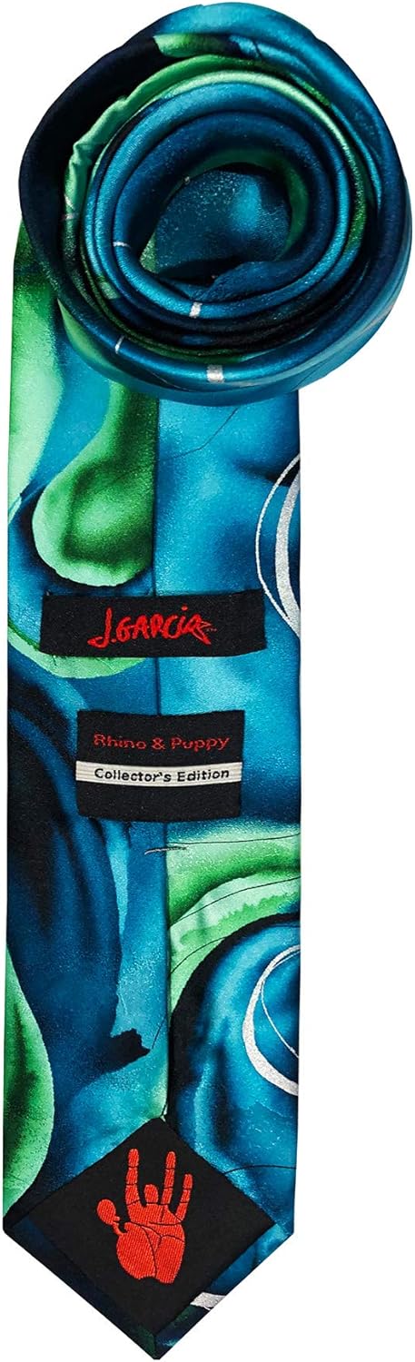 Jerry Garcia Collector's Edition Men's Rhino and Puppy Artwork Neck Tie