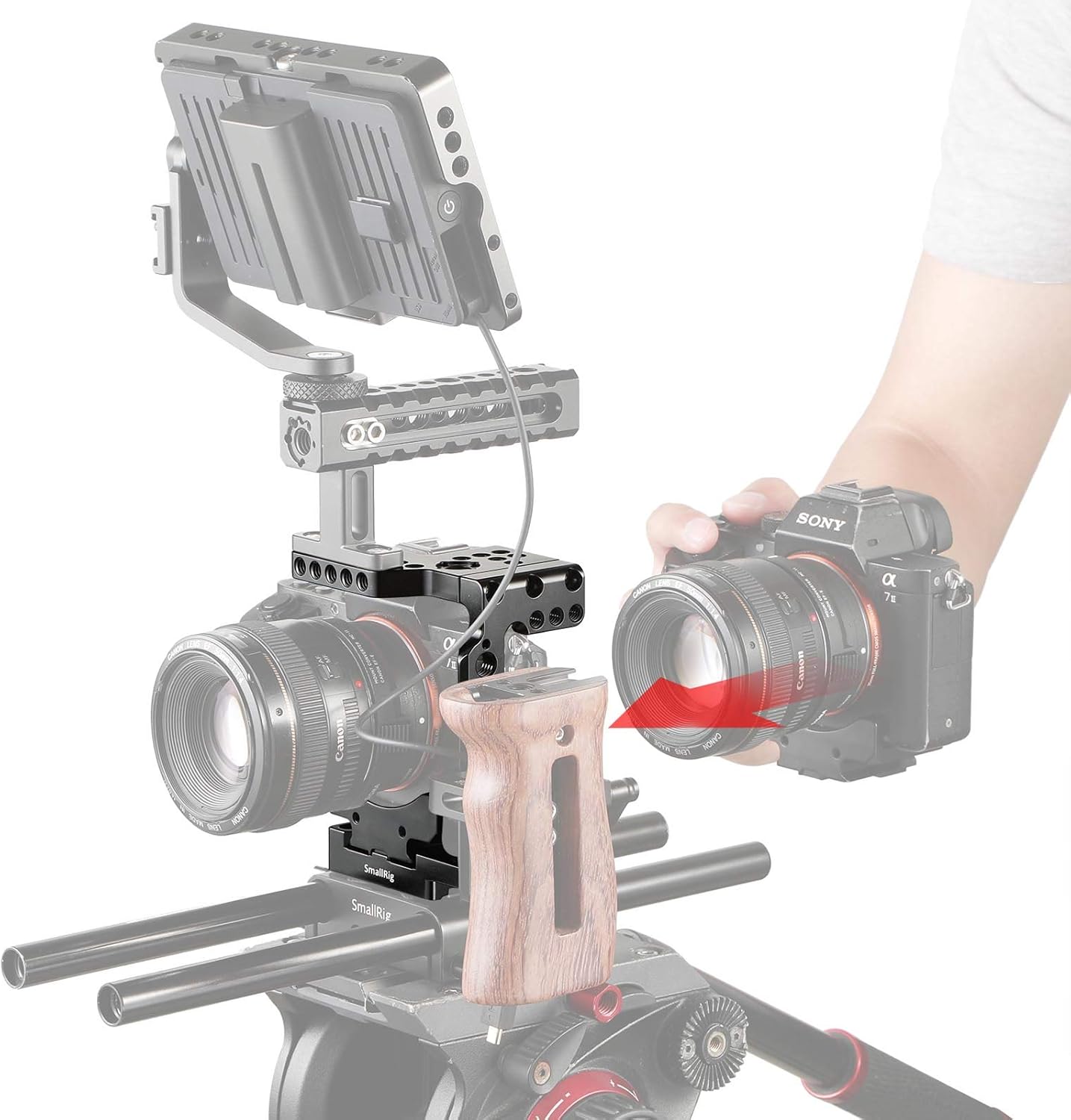 Weekly Top Sale SMALLRIG Quick Release Half Cage for Sony A7RIII / A7III / A7II / A7RII / A7SII - 2238
