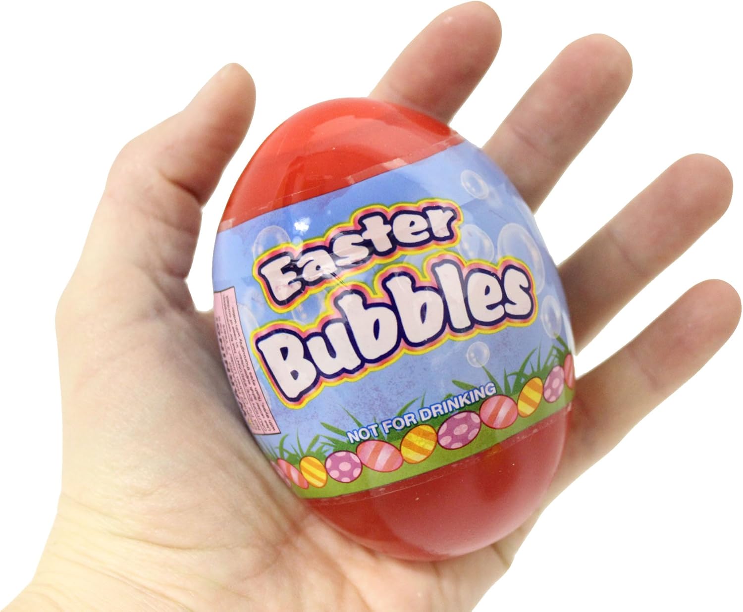 Large Easter Egg Bubbles with Wand - Perfect for Egg Hunt - Party Favors - Easter Gift