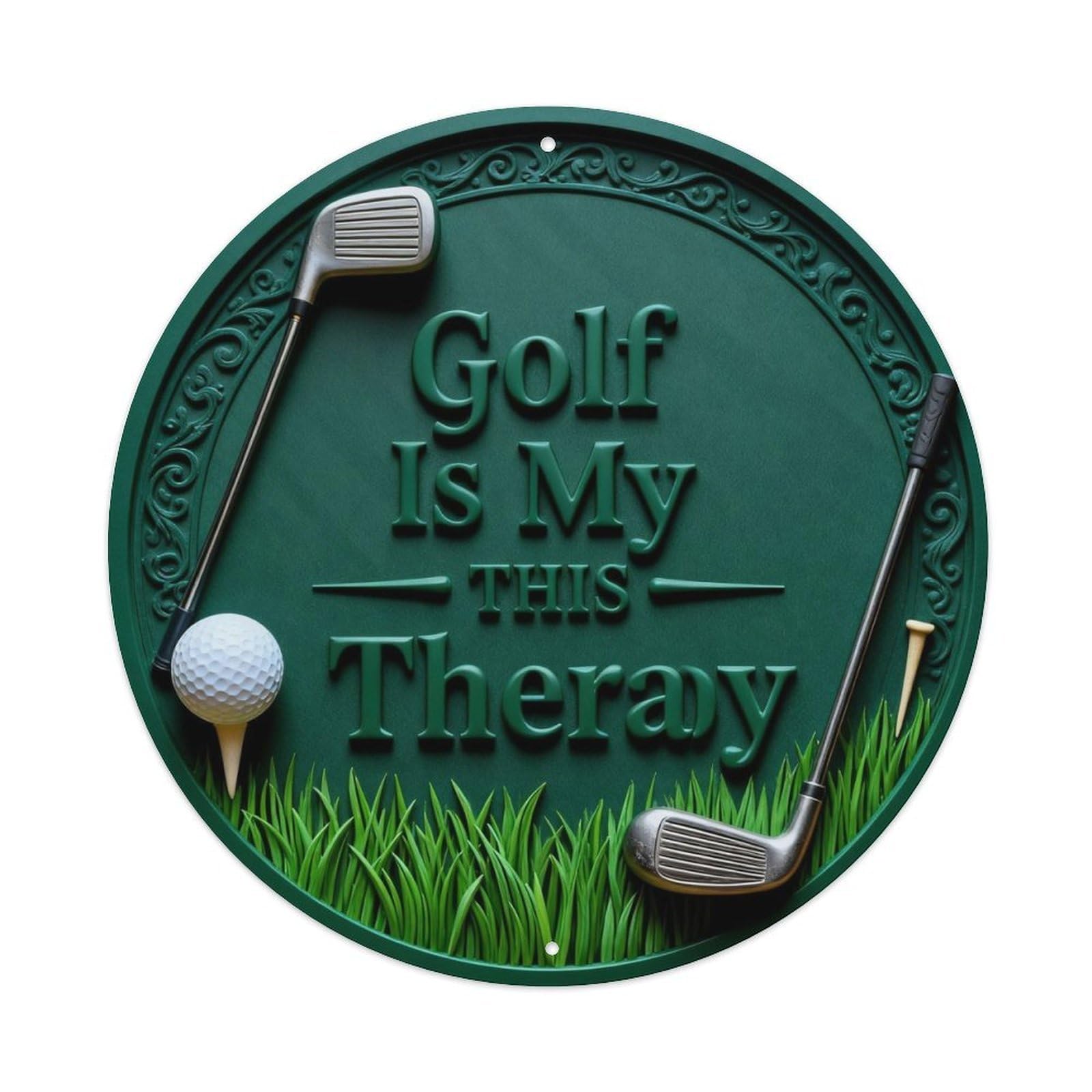 Golf Is My Therapy Sports Leisure Metal Tin Sign Plaque