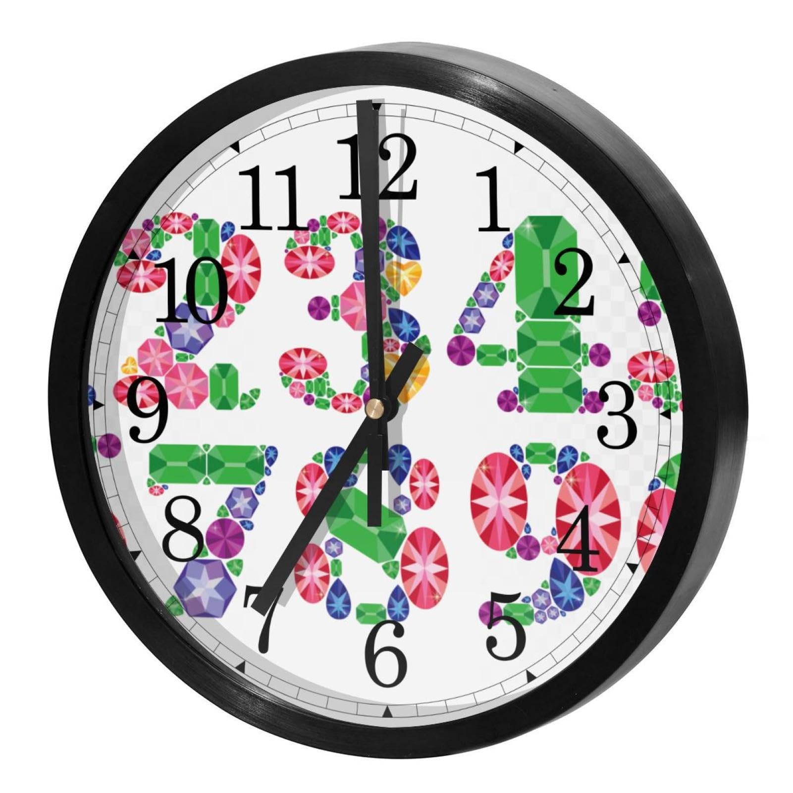 Horloge murale silencieuse pour école maison et bureau fonctionnant sur pile