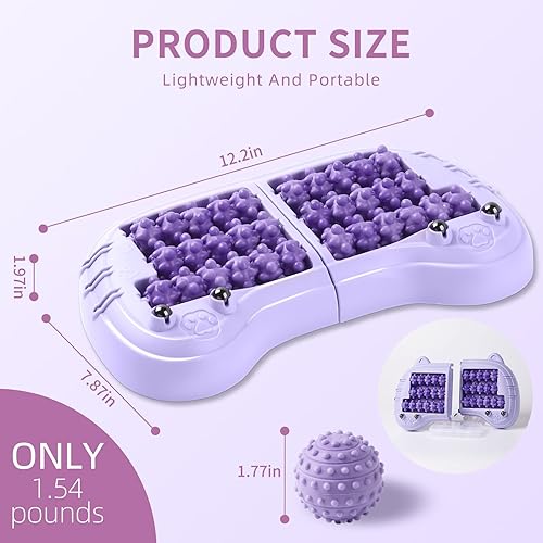 Miniatura 2 de Masajeador de pies para alivio de la fascitis plantar, rodillo de pies con bola de masaje, masaje de pies para aliviar el dolor de neuropatía,