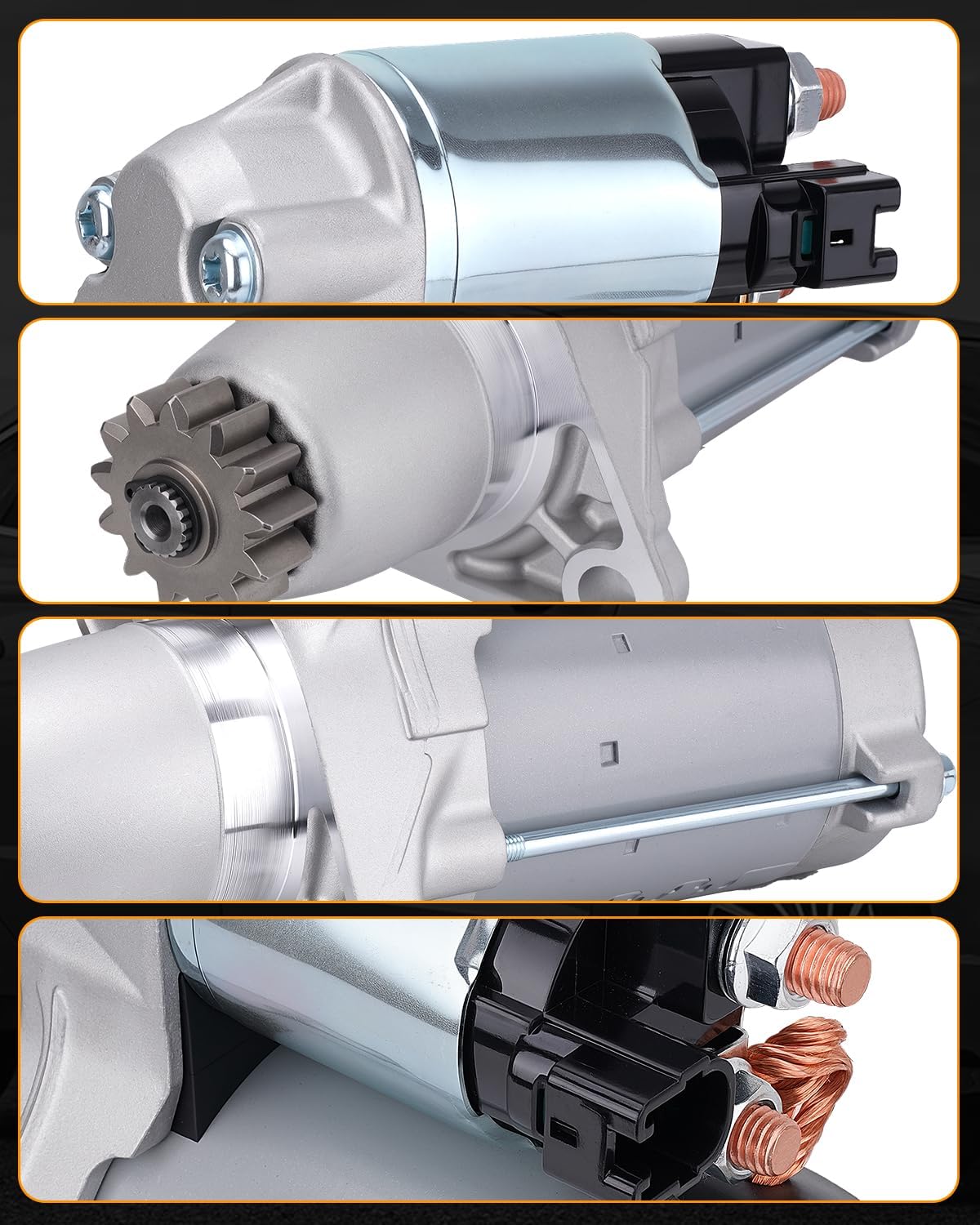 17825 Starter Motor Compatible with Toyota Camry Highlander RAV4 Sienna Solara Avalon Venza, Lexus RX330 RX350 ES330 ES350 NX200t, Scion XB TC, Replace # 17338, 28100-20021, 28100-20022