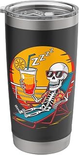 Funny Skeleton Cruise Cruising Ship Vacation Stainless Steel Insulated Tumbler