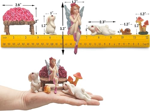 Miniatura 4 de Accesorios de jardín de hadas para exteriores, kit de jardín de hadas, hadas en miniatura, figuras de ardilla, juego de 3 mini adornos de resina