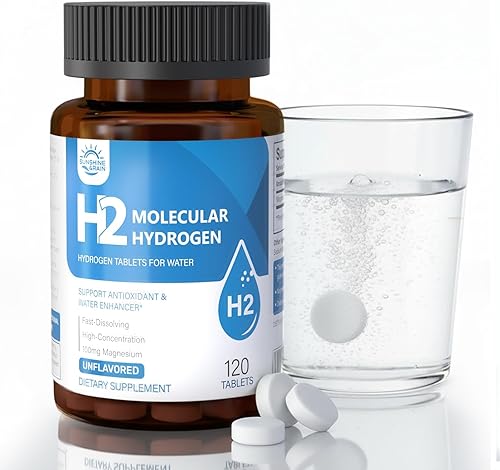 Tabletas de hidrógeno molecular (H2) con magnesio  Tableta de agua de hidrógeno de 12 PPM para agua potable, rica en antioxidantes, apoya la salud