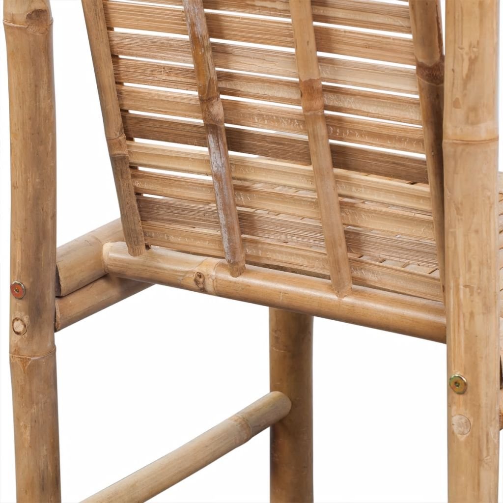 Homgoday Taburetes de bar de madera de bambú, 2 unidades, silla de oficina, silla de oficina, silla de escritorio para salón o dormitorio