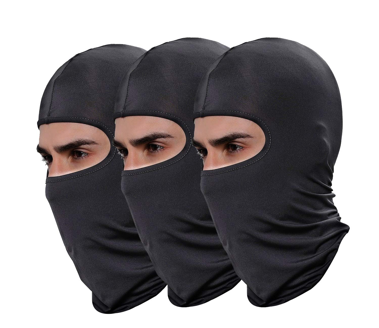 GANWAYPack of 3 Ski Mask Bandana Face Hat for Outdoor Airsoft Motorcycle Hood Helmet Balaclavas Headwear