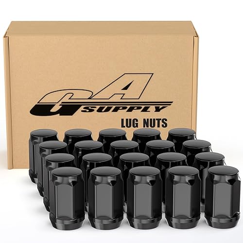 Vista 9 de GAsupply Tuercas de llanta negras de 1/2-20, 1/2 pulgadas x 20, tuercas de llanta de bellota de extremo cerrado de 3/4 de pulgada de 0.748 in