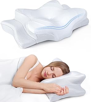 Ultra Pain Relief Cooling Pillow for Neck Support, Adjustable Cervical Pillow Cozy Sleeping, Odorless Ergonomic Contour Memory Foam Pillows, Orthopedic Bed Pillow for Side Back Stomach Sleeper