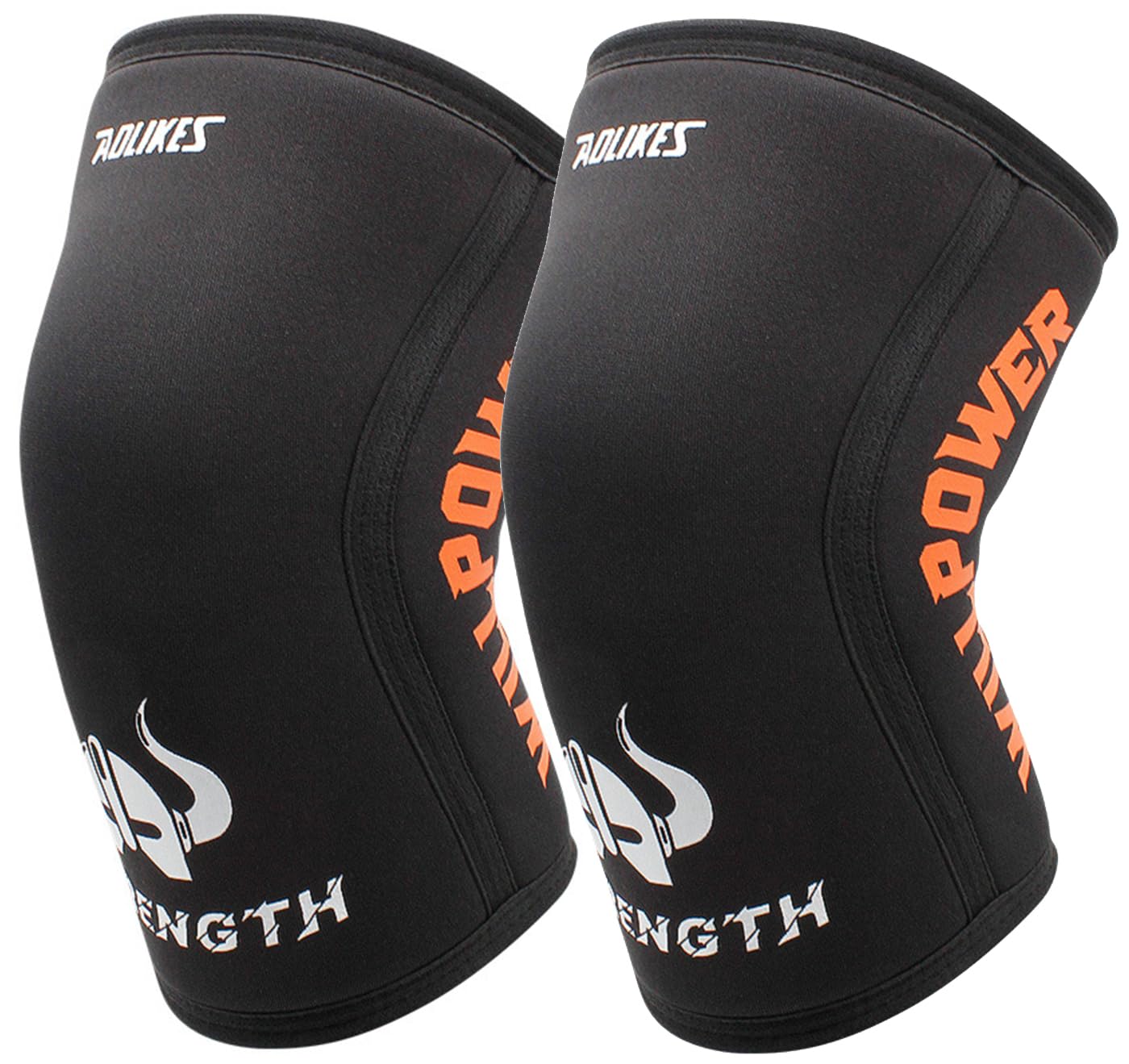 7mm Neoprene Knee Brace for Men Women, Weightlifting Knee Sleeves for Men Women Knee Compression Sleeves, Thick Compression Brace for Weightlifting Powerlifting Squatting and Cross Fit Training, Rodilleras Para Gym (Black, Large)