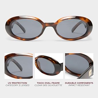 Le Specs Work It! Sunglasses - Oval, Unisex, Minimalist Sleek Style