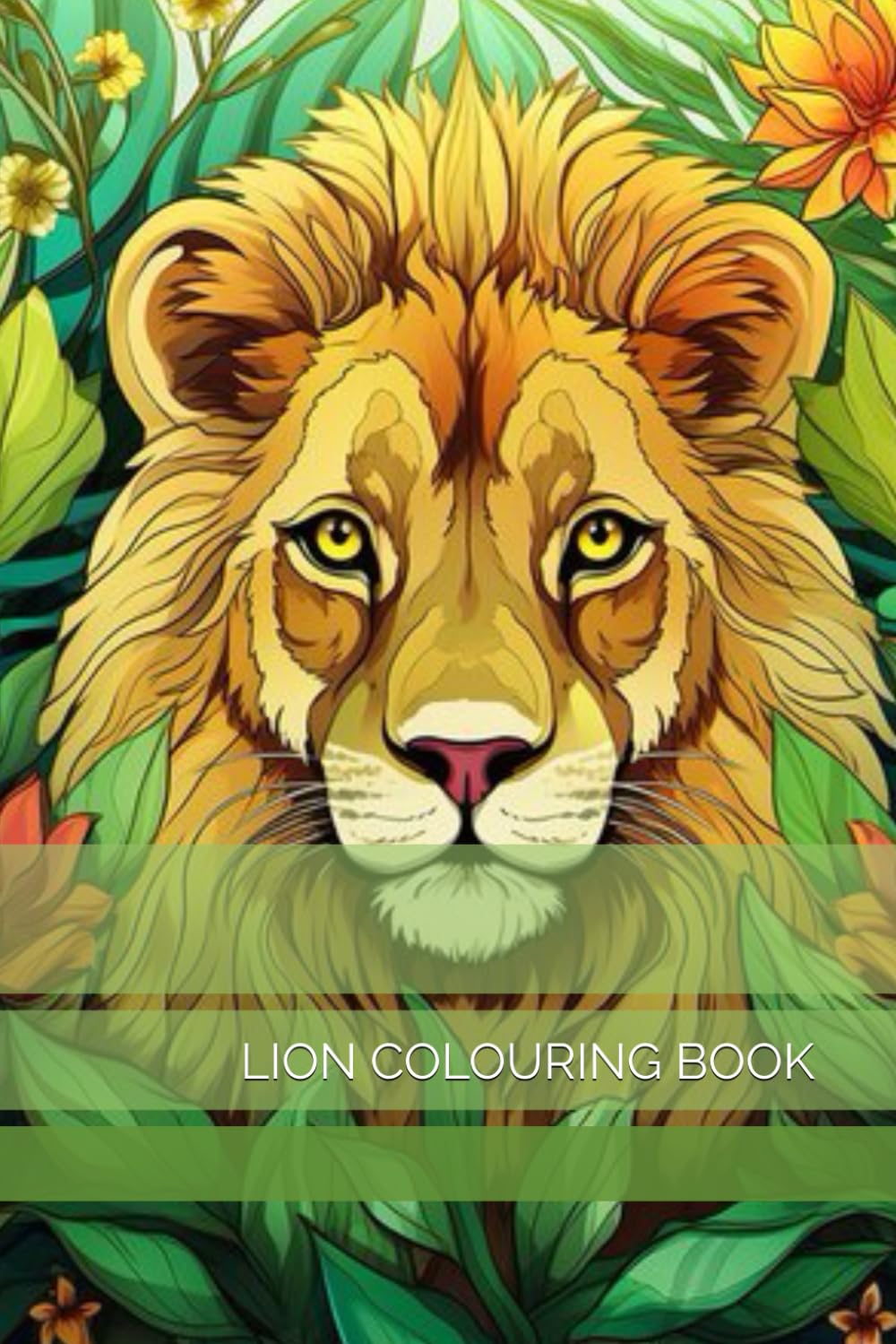 LION COLOURING BOOK: BRAVE LION