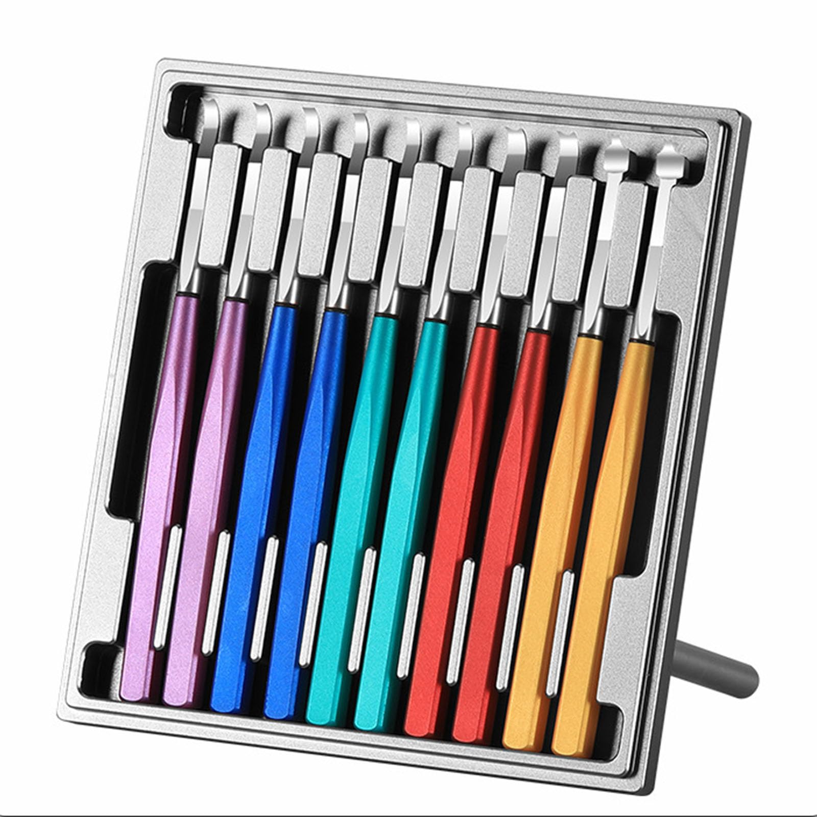 Duty Uhren Reparatur Werkzeug Set, 10 Anti Biege Legierungsheber mit bruchsicherem Acrylgehäuse, geeignet für den professionellen Einsatz, professionelles Uhren Reparatur Set