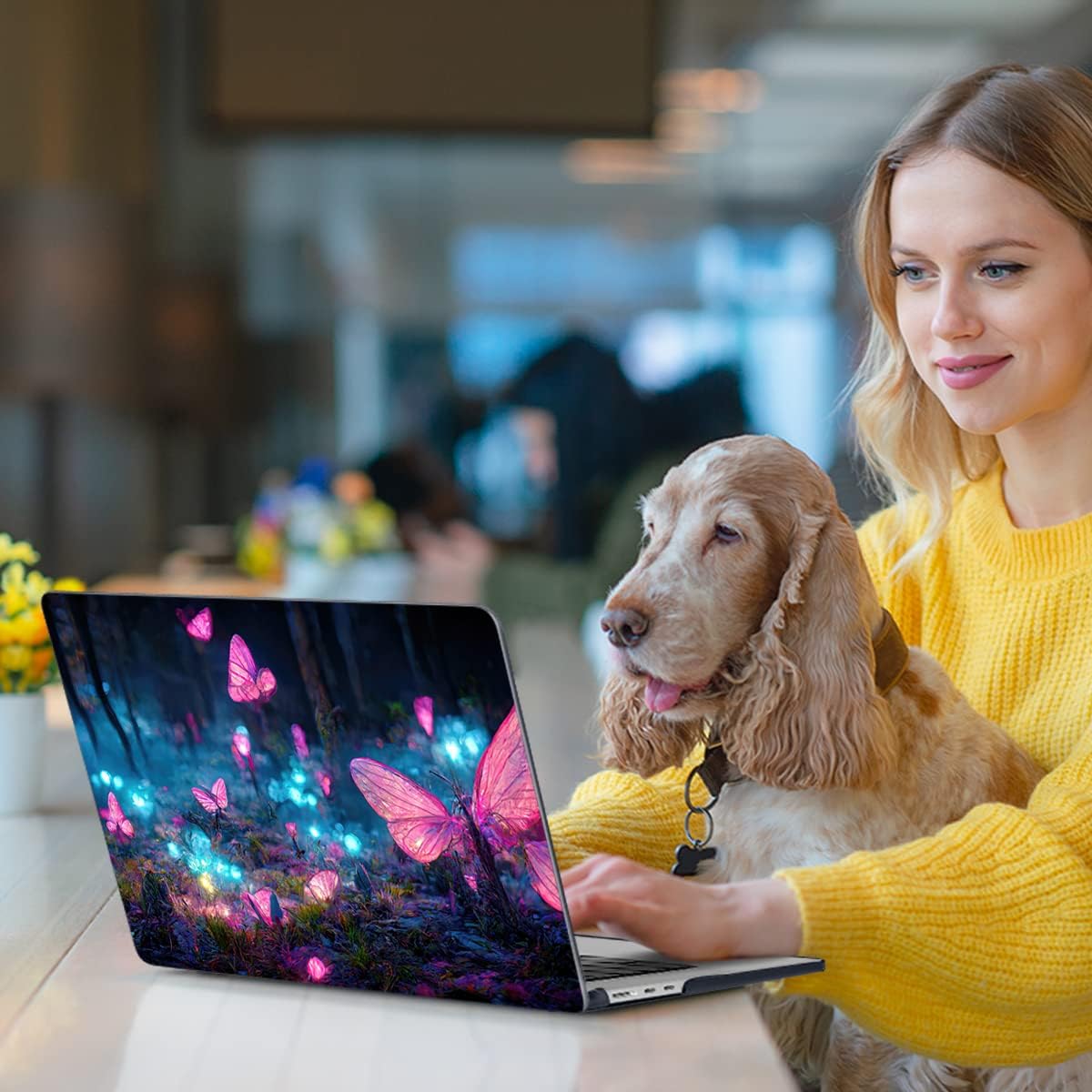 MEEgoodo Case for MacBook Air M4/M3/M2 13.6 inch 2025 2024 2022, Fit Model A3240 A3113 A2681, Compatible with MacBook Air 13 inch, Laptop Hard Shell Case with Keyboard Cover, Fantasy Forest - Image 7