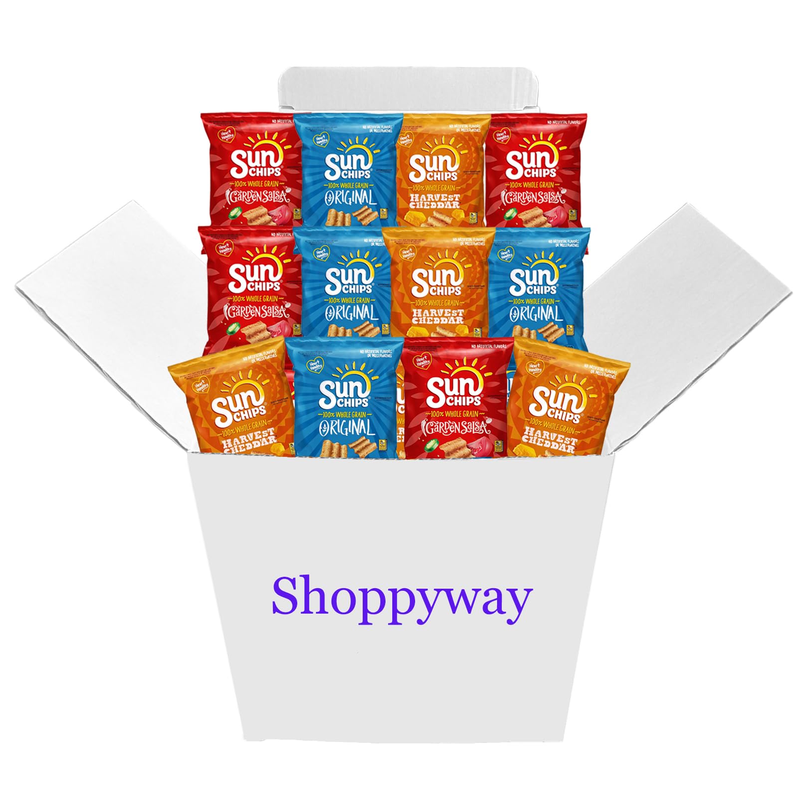 SunChips Multigrain Snacks, Variety Pack, 1.5 oz (Pack of 12) Bundled by Shoppyway