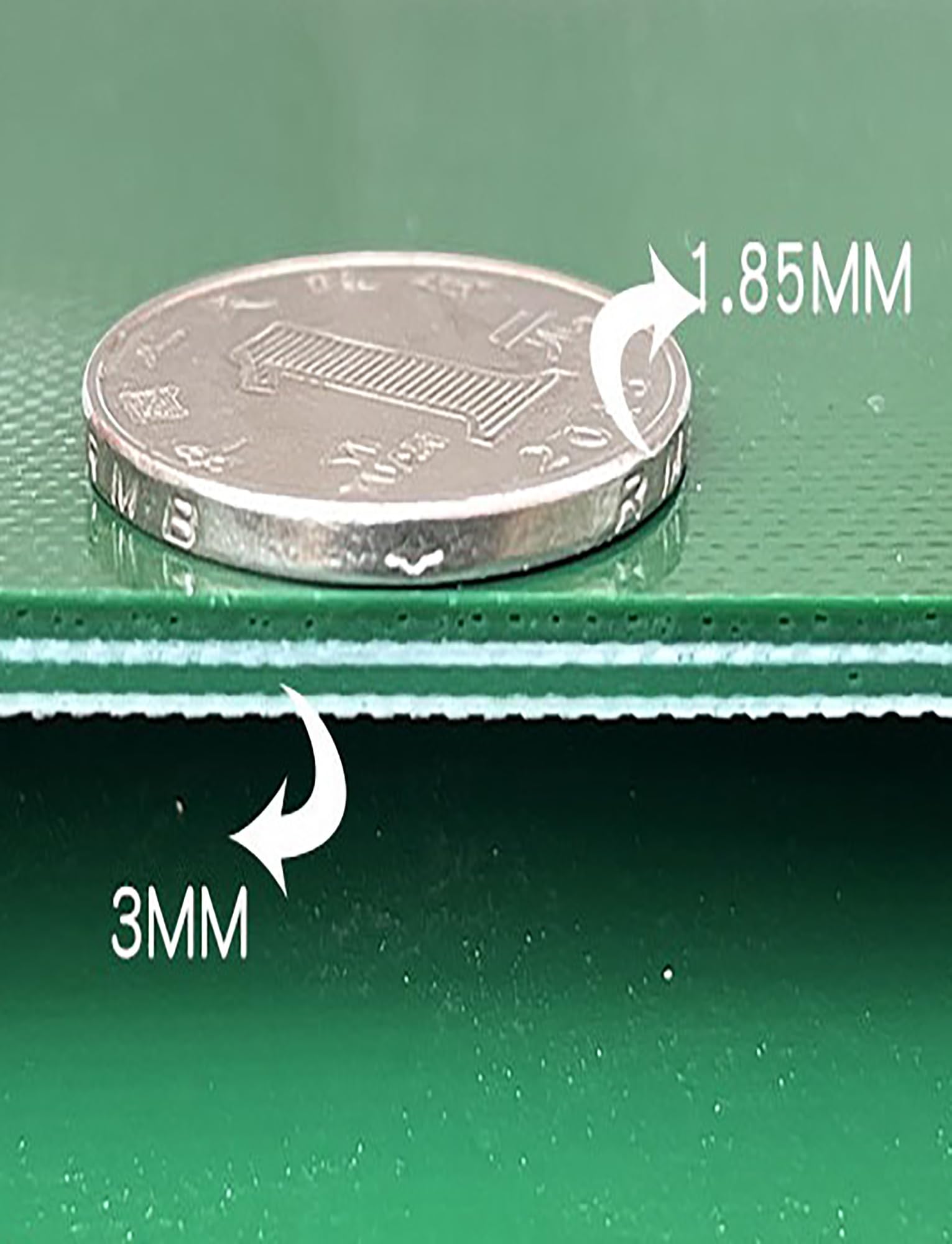 Förderbandmaterial, Hochleistungs-Förderband-Ersatzband for Fabrik, Lager und Schüttgüter, einseitige grüne PVC-Bänder(60x120cm/23.6x47.2in)