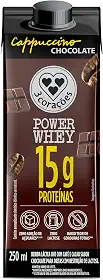 Bebida 3 Corações Cappuccino Power Whey Chocolate 250ml