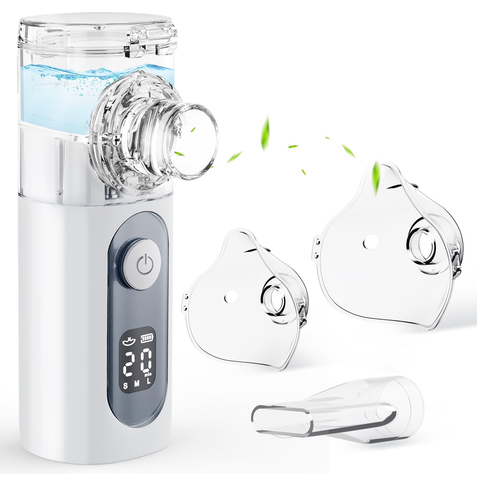 Portable Mesh Nebulizer for Adults & Kids - 3 Adjustable Modes, Rechargeable Handheld, Auto Shut-Off & Self-Cleaning for Home, Office & Travel