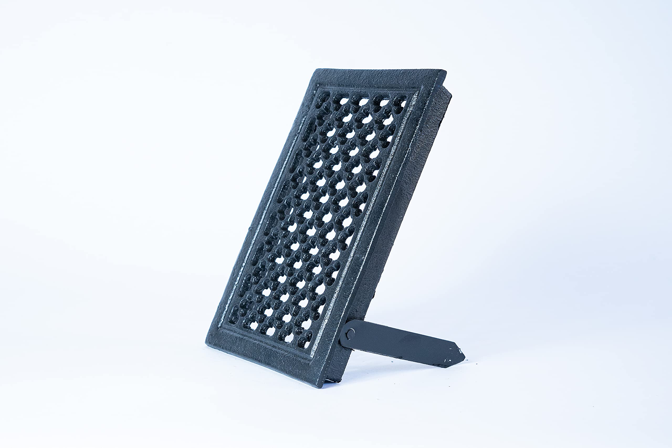 Euro Sezam - Rejilla de ventilación de hierro fundido - 210 mm x 145 mm - Color resistente al calor - Color negro