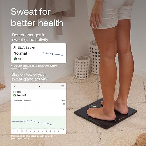 Miniatura 4 de WITHINGS Body Comp - Báscula para peso corporal y análisis corporal completo, Wi-Fi y Bluetooth, báscula de peso para bebés, báscula digital, grasa