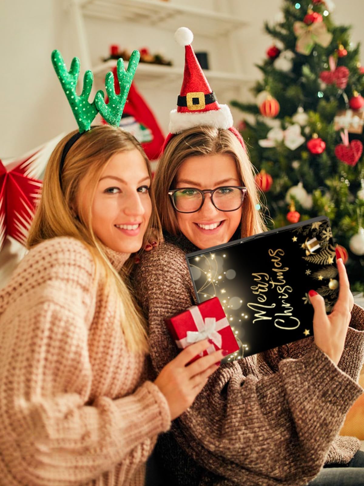 Kalolary Jewelry Advent Calender für Frauen, Weihnachtsmode -Armbänder, Halsketten, Ringe und Ohrringe, 24 Tage Urlaub Countdown Weihnachtsgeschenke für Frau, Mutter, Tochter und erwachsene Mädchen
