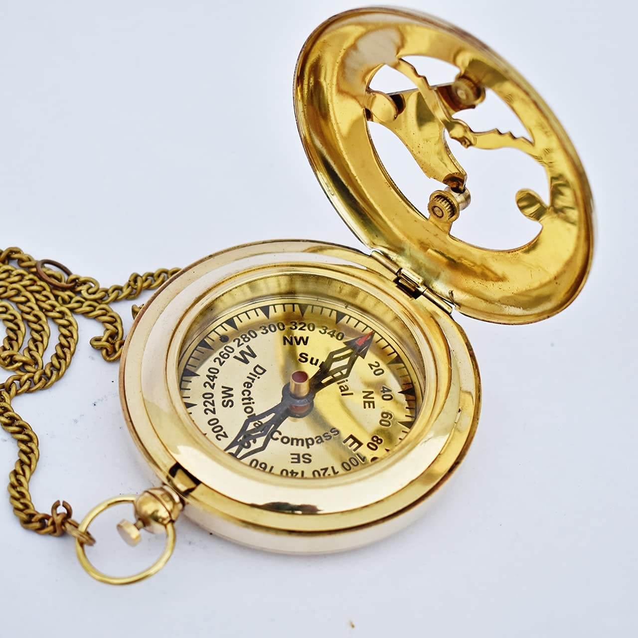 Amazon.com: Personalize Engraved Compass Brass Sundial Clock Watch