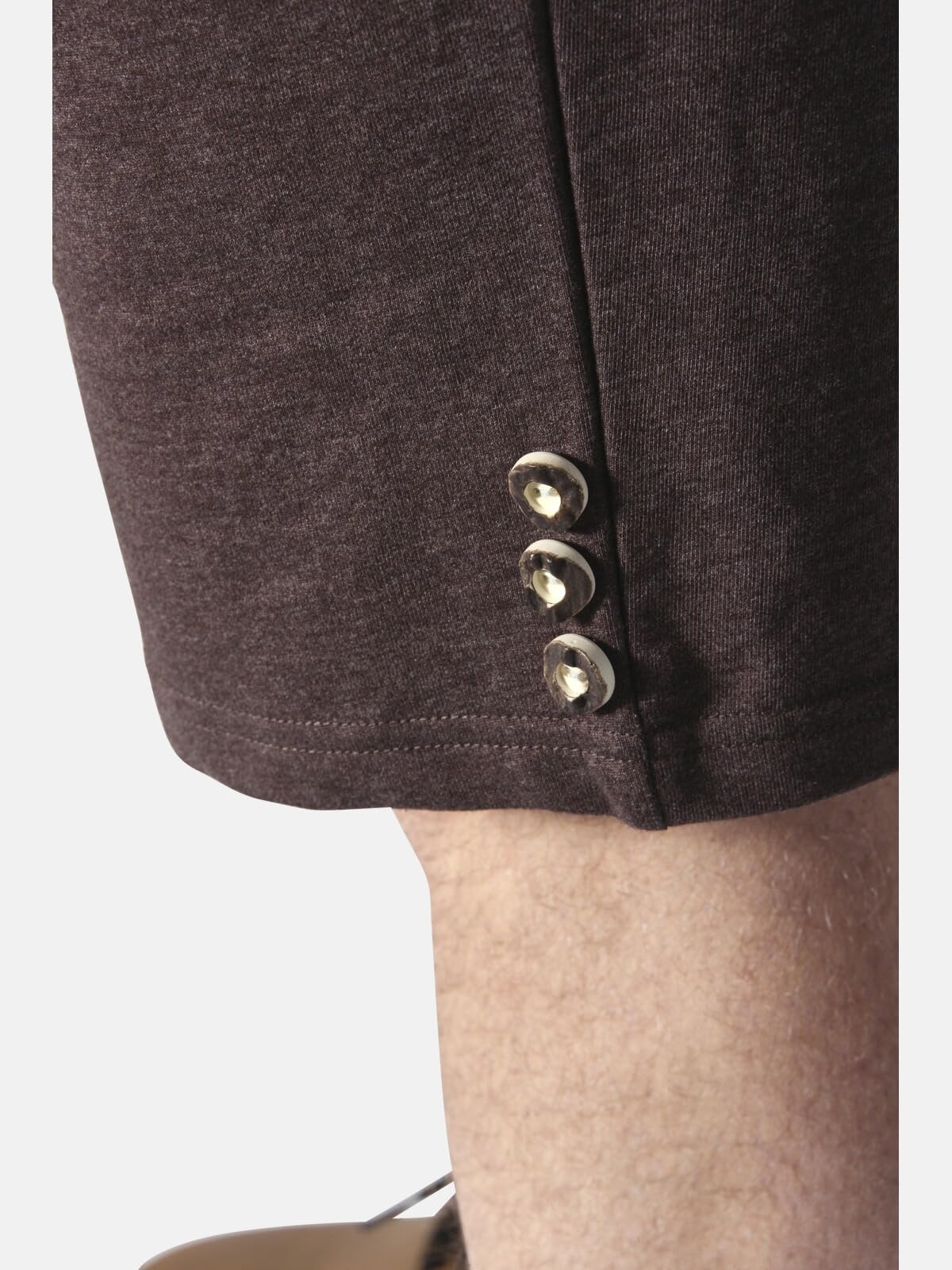 Jan Vanderstorm Herren Sweatbermuda Dennik | Trachtenhose | Lederhose-Look | Oktoberfest