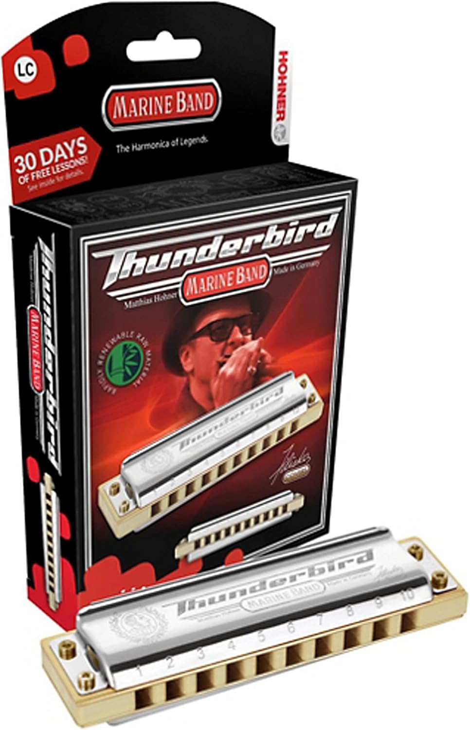Hohner Accordions HOHNER Thunderbird Low Tuned Harmonica, Key of D (M2011BXLD)