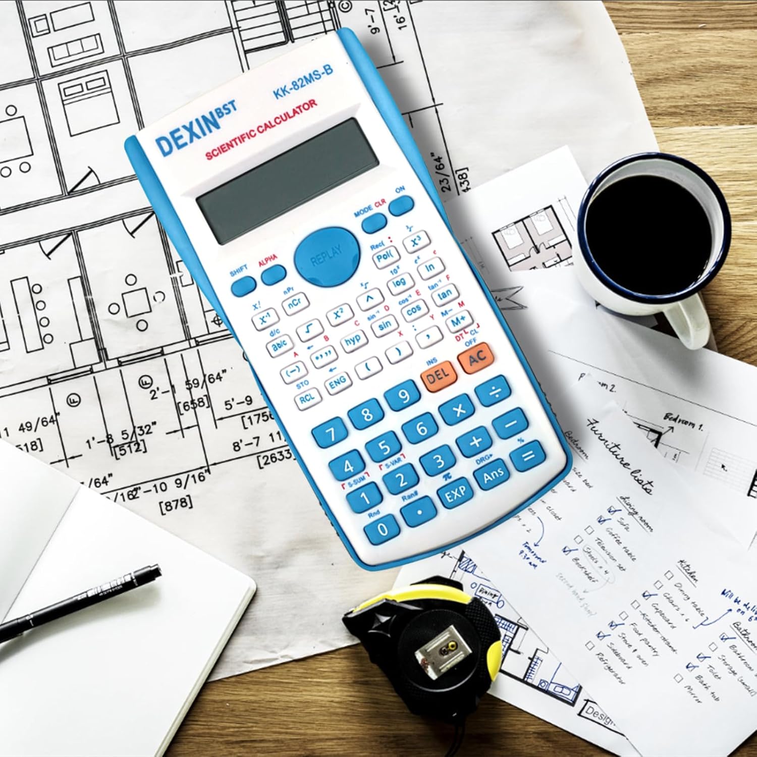 12 Packs Scientific Calculator Bulk,2-Line Engineering Science Calculator Statistical Multi-Function Ideal for Student Teacher School Finance Construction Business Office (4Colors)