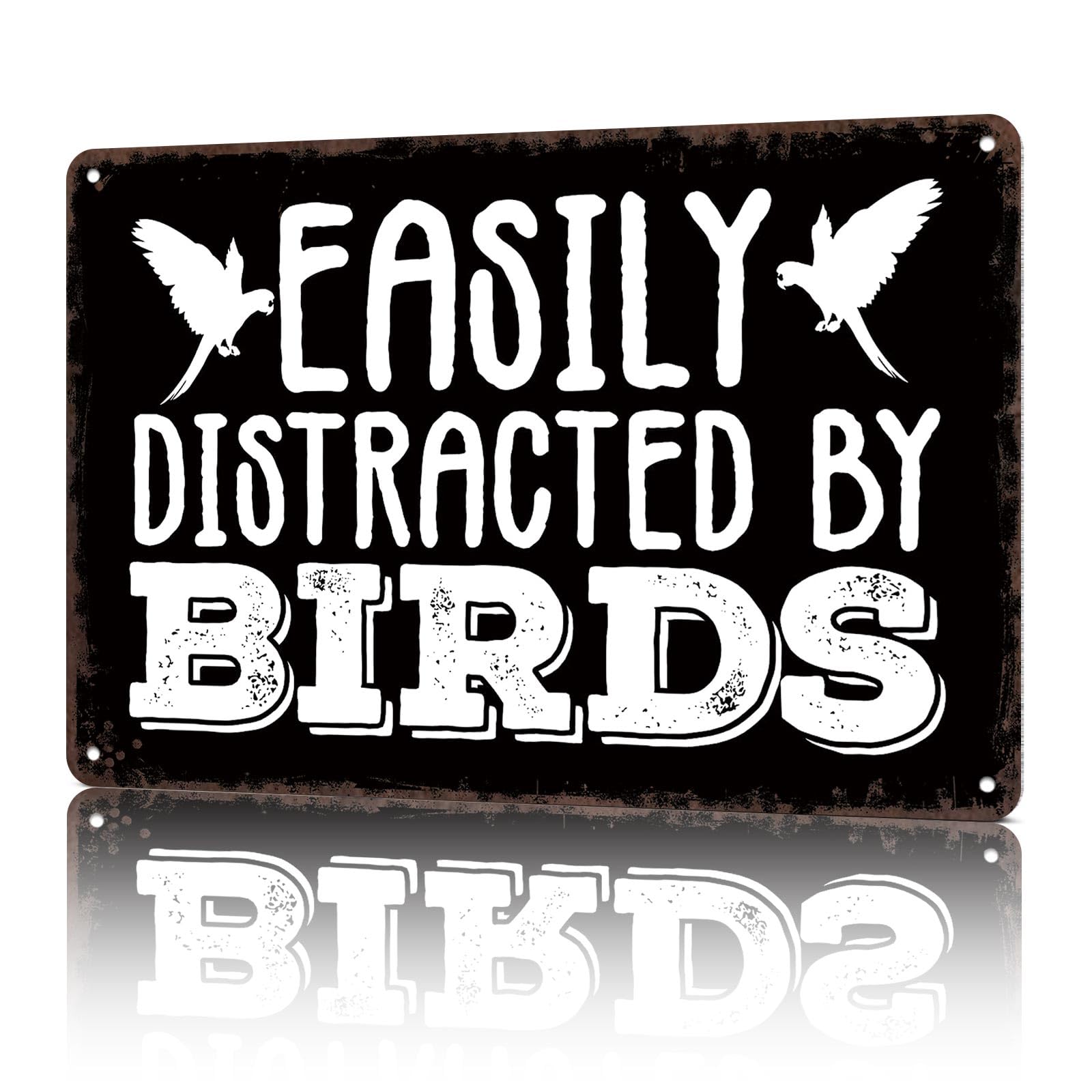 KWQDOZF Vintage Metal Signs Bird Joke Ornithologist Funny Tin Sign Poster Wall Art For Home Room Bedroom Office Decor 8x12inch