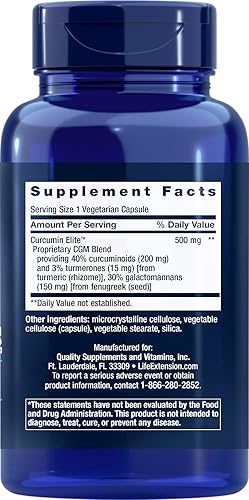 Miniatura 2 de Life Extension Extracto de cúrcuma Curcumin Elite, 90 cápsulas vegetales
