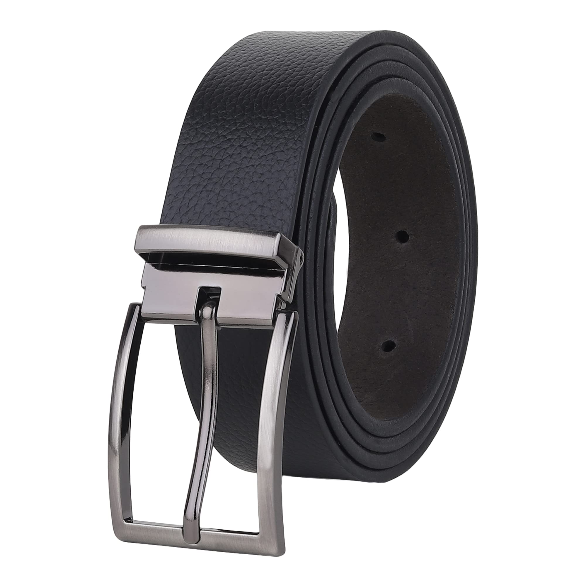 Genuine Leather Belt for Men with Easier Adjustable Pin Point Buckle - Perfect for Formal and Casual Wear - Fits Up to 48 Inches Waist - Elegant Gift Box Included-image-7