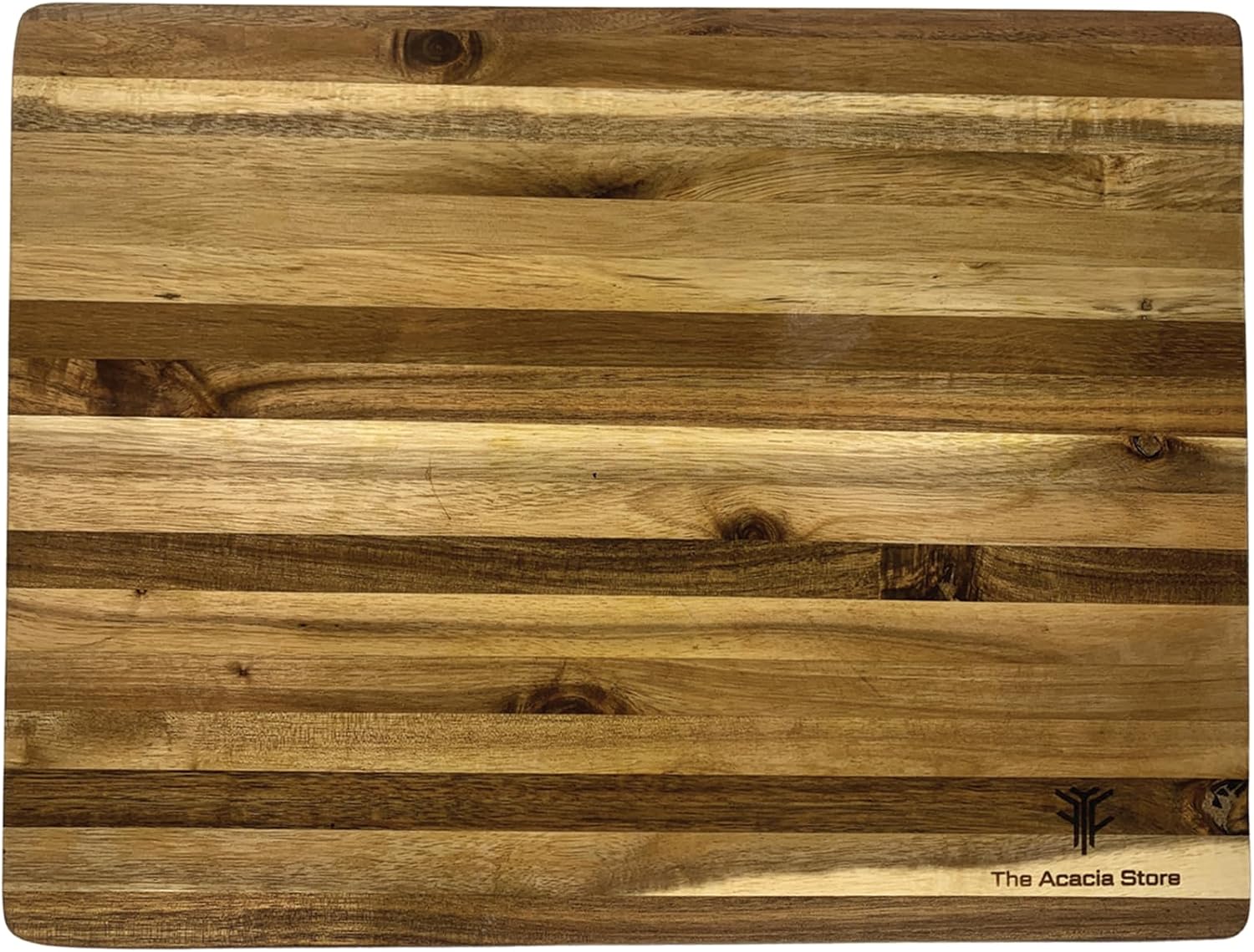Acacia Wood Rectangular Cutting Board, Made in Vietnam 15.75 x 11.8 x 0.8 Inch