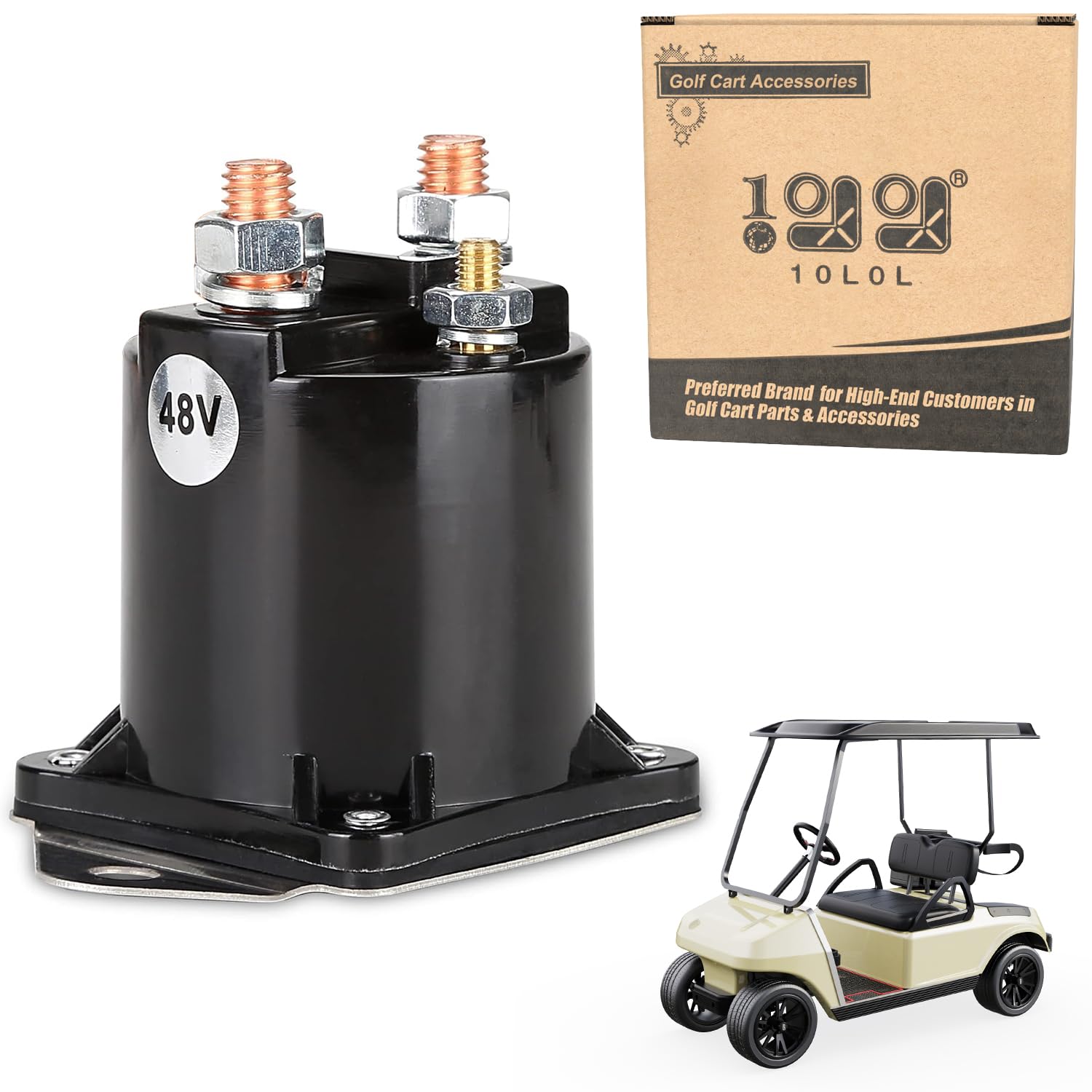 Photo 1 of 10L0L Golf Cart 48V Solenoid Relay for Club Car DS |1995-1997| Electric, OEM# 101807001 1018070-01 1118