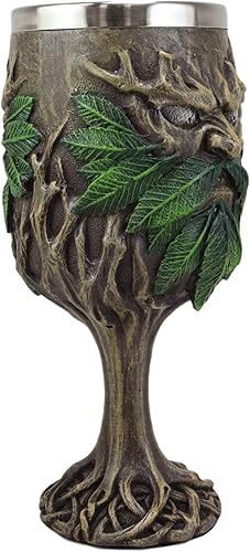 Miniatura 3 de Ebros Gift Mitos y leyendas Árbol Bosque Espíritu Ent Greenman Deidad Copa de vino Cáliz Figura de copa de cáliz 7 oz Glicinia Antigua Leyenda de