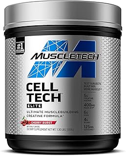 Creatine Powder | MuscleTech Cell-Tech Elite Creatine Powder | Post Workout Recovery Drink | Muscle Builder for Men & Women | Creatine HCl Supplement | Cherry Burst (20 Servings)