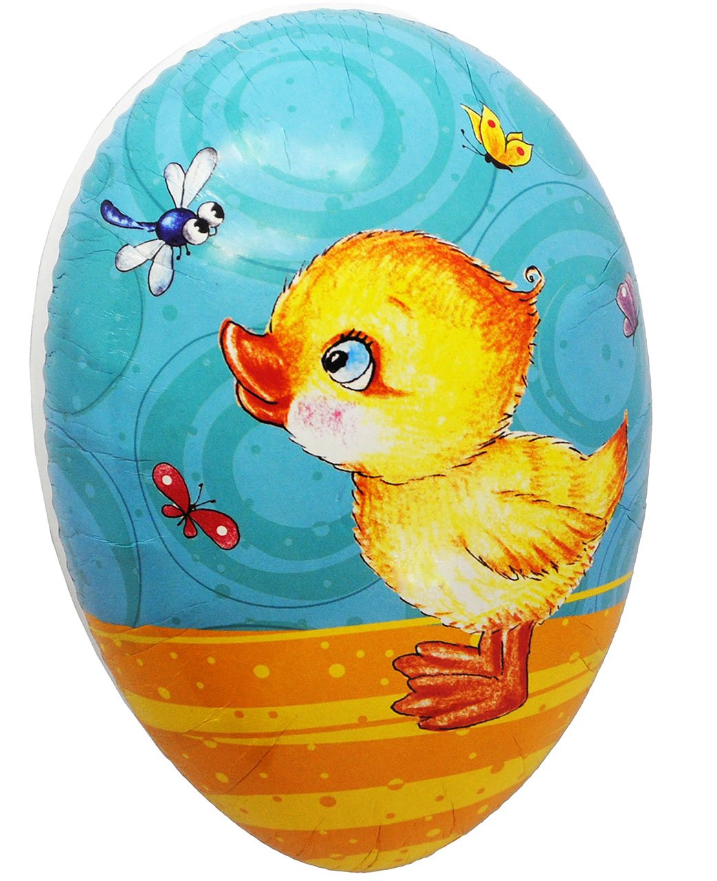alles-meine.de GmbH Set Ostergras & 10 Füll - Pappeier 15 cm - Bunte Oster Motive - Hase/Küken/Hahn - Osterei/Ei zum befüllen - Deko Pappe Papp Pappeier Dekoei Pappos..