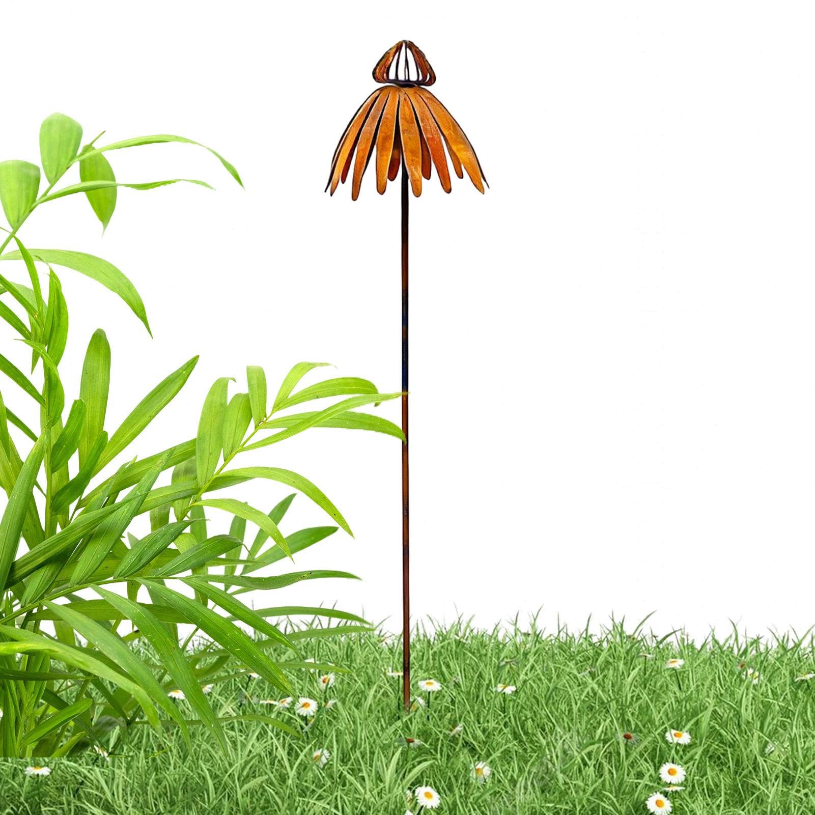Piquets de jardin décoratifs extérieurs rustiques de 78 cm pour clôture et pelouse