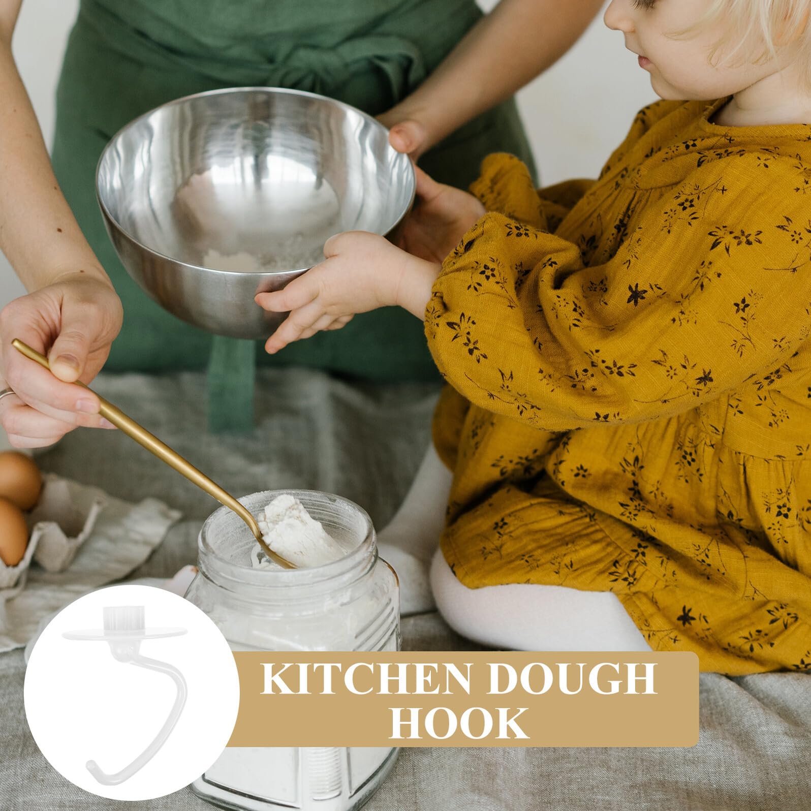 Toyvian Accessoire Socle en Aluminium ou Pétrisseur pour Crochet Batteurs sur Robuste à Crochet à Pâte Pétrir la Cuisine Boulangerie Maison ou Professionnelle
