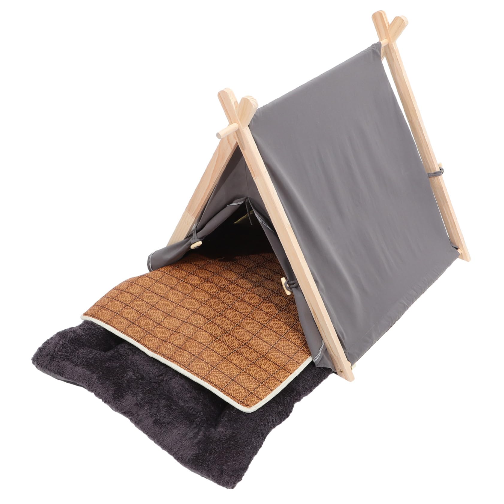 Niche pour chat intérieur BESPORTBLE avec coussin doux et abri tente chaton