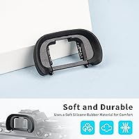 Vista 4 de JJC Visor ocular para cámara Sony A7 III A7 II A7 A7R IV A7R III A7S II A7S II A7S A99 II A9 A58, repuesto de silicona suave para Sony FDA-EP18